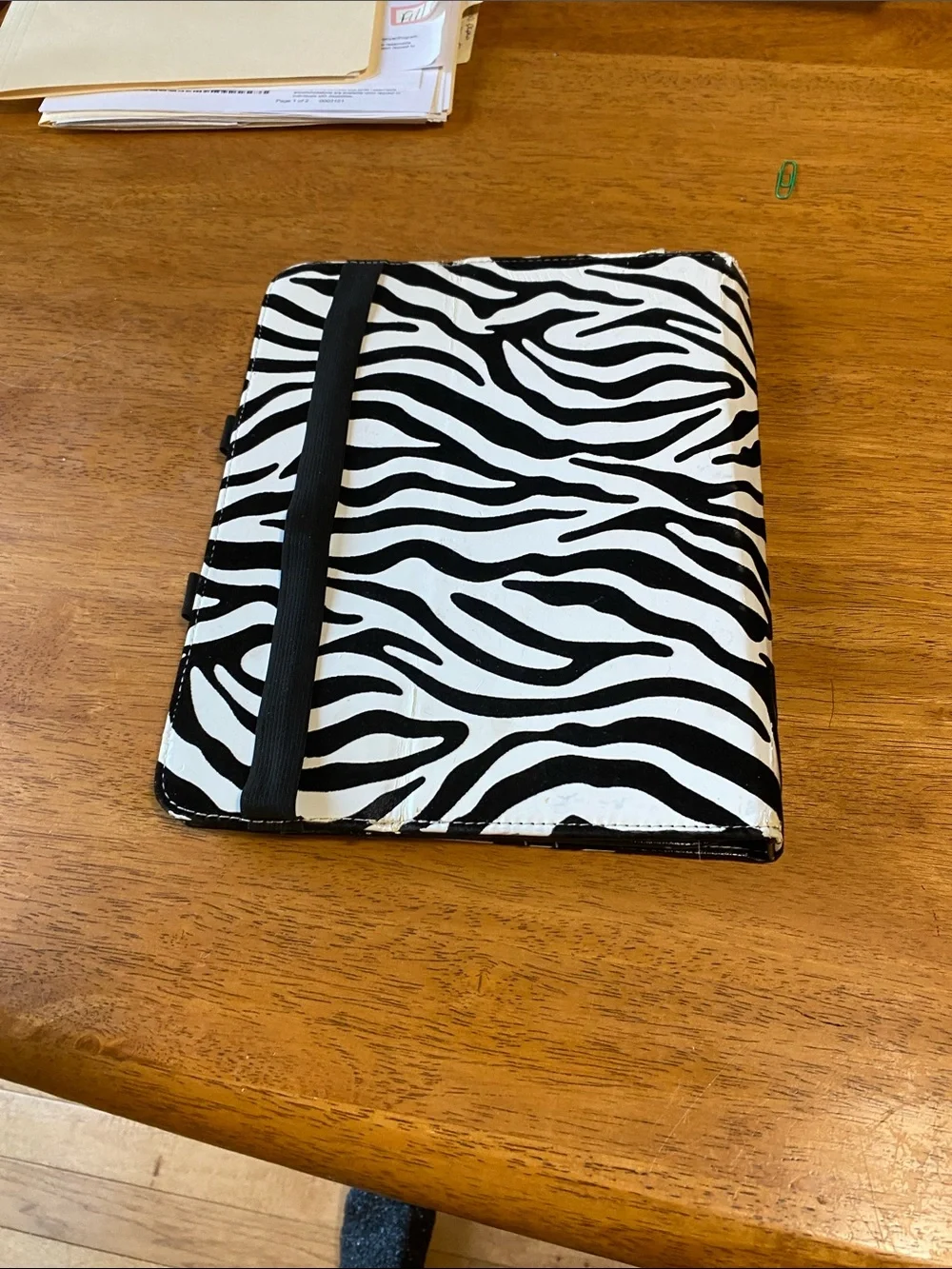 VanGoddy Zebra Print Tablet or Notebook Cover - Black & White
